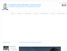 Tablet Screenshot of floridaorthopaedicspecialists.com